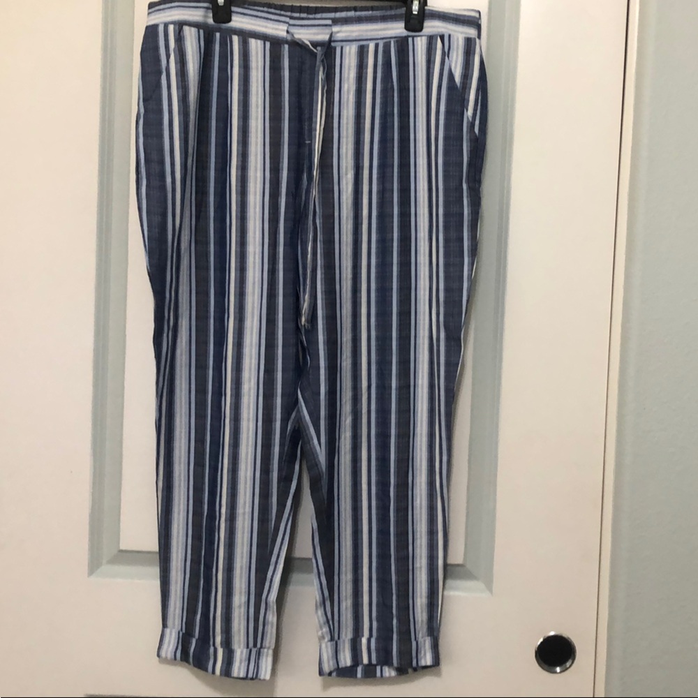 Striped Blue and White Men's Pants